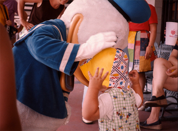 Character greetings with Donald Duck and others were very different in the early years of Walt Disney World.