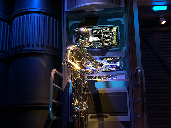 Rick Rothschild worked closely on Star Tours: The Adventure Continues with C-3P0 prepping for your flight.