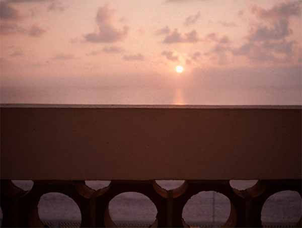 A relaxing shot of a sunset from the beach after a successful Walt Disney World trip.