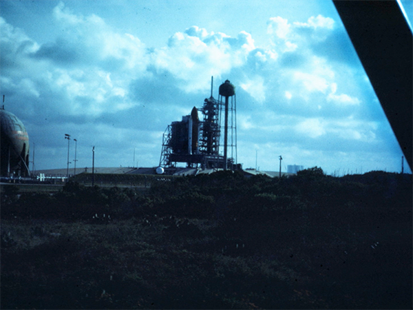 Here's a glimpse at a launchpad with boosters preparing for a test or future launch.