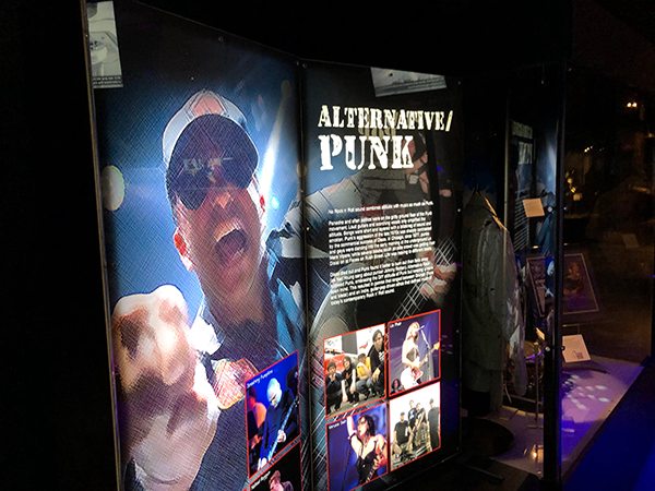 The State of Sound exhibit does a great job showcasing the various music genres from Illinois, including punk rock.