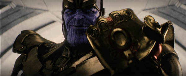 Thanos grabs the Infinity Gauntlet for himself in the mid-credits scene of Avengers: Age of Ultron.