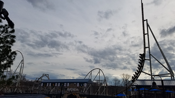 Pantheon is the latest roller coaster added to Busch Gardens Williamsburg in March 2022.