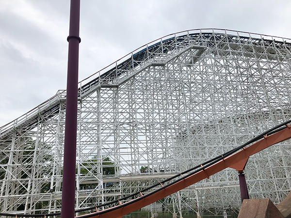 American Eagle is rough but still a fun wooden coaster at Six Flags Great America in Gurnee, Illinois.