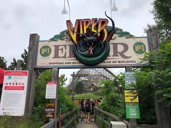 Viper is a surprisingly fun coaster and the only coaster designed in-house by Six Flags.