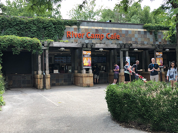 The River Camp Cafe is located close to the River's Edge area in the Saint Louis Zoo.