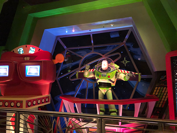 Buzz Lightyear's Space Ranger Spin remains a fun interactive dark ride at Tomorrowland in Florida.