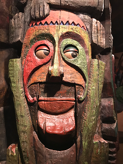 The totem poles come to life inside Walt Disney's Enchanted Tiki Room at Walt Disney World.