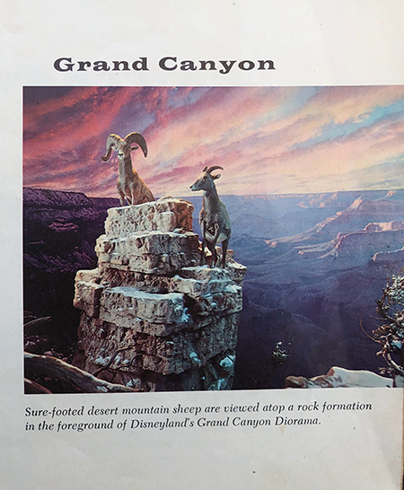 An image of Disneyland's Grand Canyon Diorama in 1959.