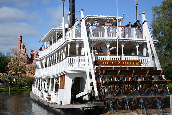 The Liberty Square Riverboat provides a relaxing experience at the Magic Kingdom.