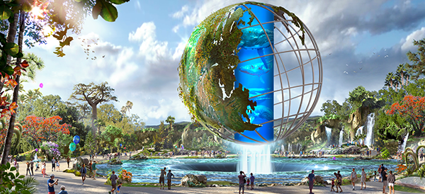 The central hub of Pangea is part of the BBC Earth Theme Park is in Hainan Island, China.