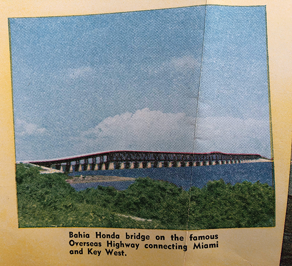 The Bahia Honda bridge connects Miami and Key West on the Overseas Highway in 1947.