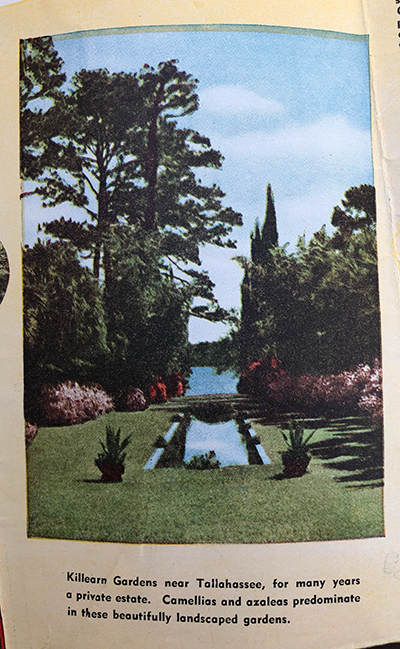 This Florida road map from 1947 spotlights attractive sites like Killearn Gardens.