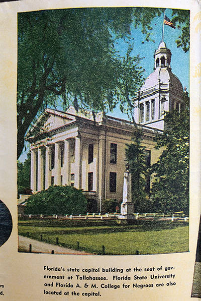 The state capitol building for Florida sits in Tallahassee in this photo from 1947.