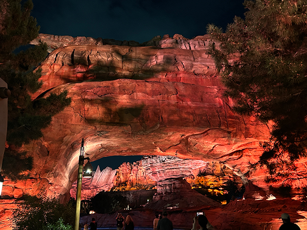 A shot of Radiator Springs Racers from my solo trip in Cars Land at Disney California Adventure.
